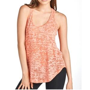 Under Armour Tank Top Women’s Small Peach Burnout Athletic Exercise Sport Summer